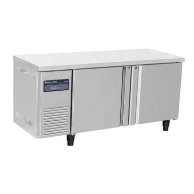 China European Counter Freezers Single-temperature Freezer Style Double Door Freezer Stainless Steel Commercial Refrigerator for sale