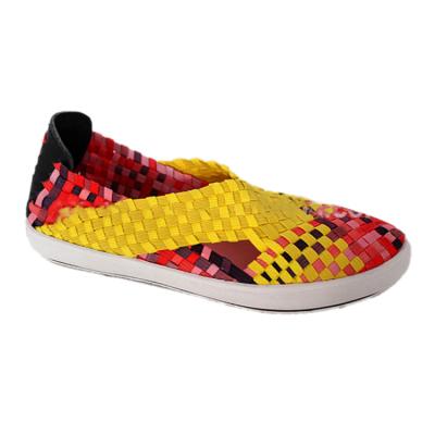 China New Style Fashion Trend Style Ladies Casual Shoes Flat Breathable Woven Shoes for sale