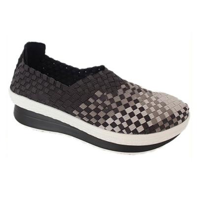 China 2022 Fashion Trend Black Woven Casual Daily Casual Shoes Ladies Platform Shoes Trend for sale