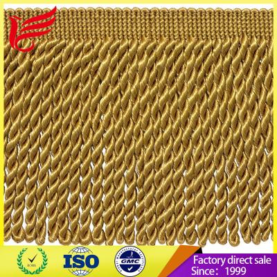 China Factory Direct Hot Sales New Style Gold Color Polyester Bullion chainette fringe For Sofa for sale