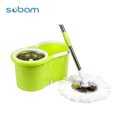 China Sobam Sustainable Smart Sweeper Broom 360 Rotation Smart Easy Broom And Bucket For Floor Cleaning With Long Handle Hook Broom for sale