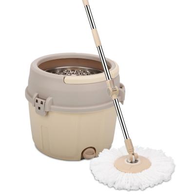 China Sustainable Design Bucket Space Saving Magic Broom , Spinning Broom Set for sale