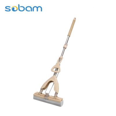 China Stainless steel viable pole pva telescopic sponge mop for room/hotel/school for sale