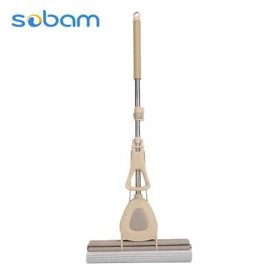 China Viable new design good quality fashion pva mop wholesale,sponge microfiber floor mop,stainless steel metal rod broom for sale