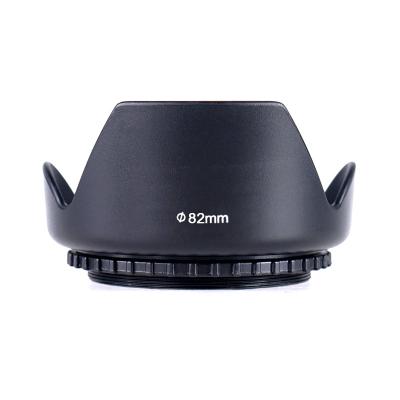 China Plastic Core 82mm Petal Shaped Reversible Tulip Flower Lens Hood For Dslr Camera for sale