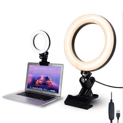 China Plastic Ring Light 16cm Photography Studio Makeup LED Light Ring With Clip for sale