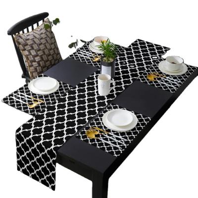 China Dirt-proof Morocco Geometry Table Runner Luxury  Coffee Table Decoration Tablecloth Dining Table Placemats for sale