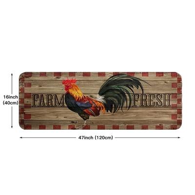 China Stain Resistant Kitchen Rug, Non-slip and Oil Proof Bathroom Doorway and Entrance Floor Mat Print Flannel Modern Kitchen Rug Machine MADE Cock for sale