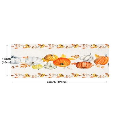 China Stain Resistant Thanksgiving Fall Pumpkin Print Non-slip Oil Absorbent and Water Carpet Thickened Soft Entrance Doormat Bathroom Carpet for sale