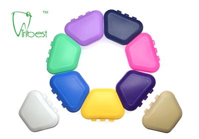 China Disposable PP Dental Teeth Retainer Case Box With Hole for sale