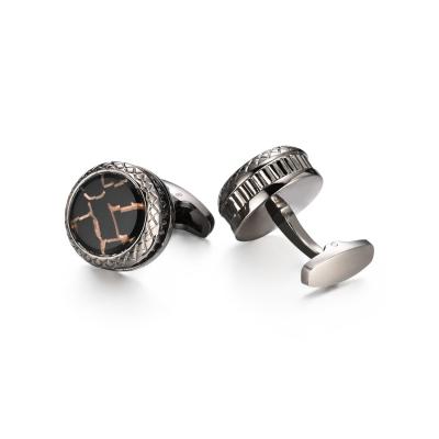 China Fashion Classic Design Customized Men's Gun Zinc Alloy Black Plating Cufflinks For Man for sale