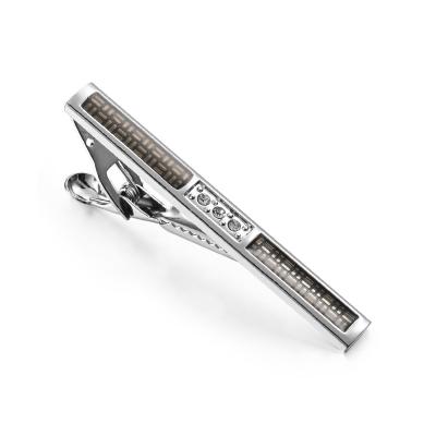 China Supplier Custom Tie Manufacturer Wholesale Classic Tie Clip Tie Puller With Diamond For Men's Banquet Necktie for sale