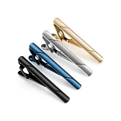 China Classic Hot Selling Multi Colors Blue Black Gold Sliver Link Pins Set Brass Tie Clips Tie Rods For Mens Tie for sale