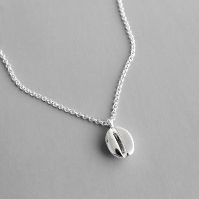 China FASHIONABLE Korean Fine Coffee Bean Necklace 925 Sterling Silver Necklace Chain Luxury Jewelry Choker for Women for sale