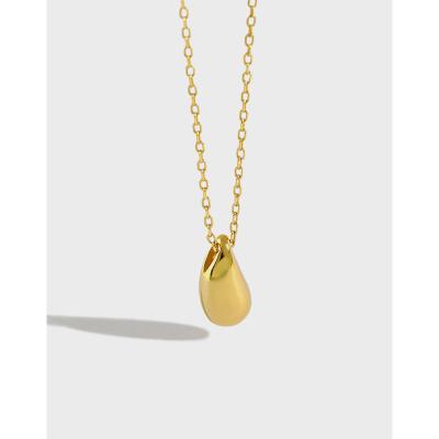 China FASHIONABLE Korean Necklace Gold Plated Jewelry 925 Sterling Silver Waterdrop Necklace For Women for sale