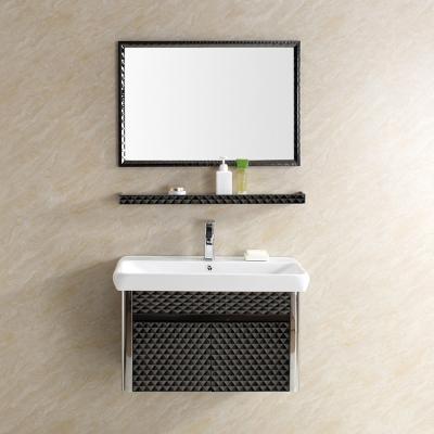 China Vintage Small Marble Modern Floating Black Bathroom Vanity With Sink for sale