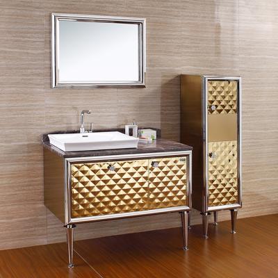 China Modern Brass Vanity Tray For Bathroom Countertops Leg Floor Standing Bathroom Vanity Unit for sale