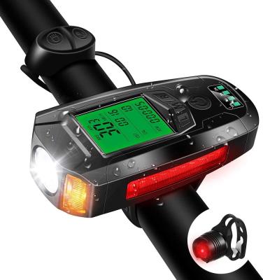 China ABS new led bicycle headlight with code table temperature power indicator for sale