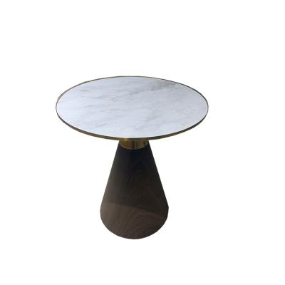 China Regular Latest Fashion Designs Home Furniture Luxury Living Room Round Marble Top And Steel Coffee Table Tea Table for sale