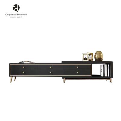 China Modern Luxury (Other) Italian Adjustable Light Luxury TV Cabinet Living Room TV Cabinet for sale