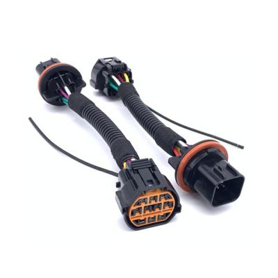 China Modern Automobile Headlight Connection Wiring LED Headlight Conversion Wiring Harness Low To High for sale