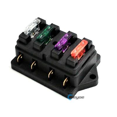 China 12V 24V 4Way CR124FS Auto Car Power Distribution Blade Fuse Holder Box Block Panel for sale