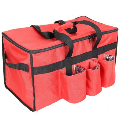 China Large Capacity Insulated Waterproof Bike Cooler Bag Motorcycle Pizza Insulated Bags Food Delivery Backpack With Plastic Feet for sale