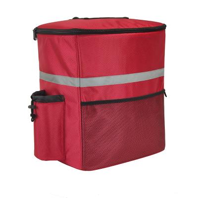 China Insulated Pizza Insulated Bags Food Delivery Backpack Large Capacity Bike Cooler Bag Motorcycle Waterproof With Plastic Feet for sale