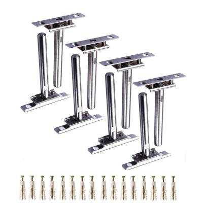 China Hardware Invisible Floating Decorative Shelf Brackets With Rod Support for sale