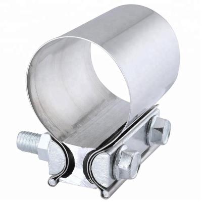 China Aluminized Preformed Exhaust Band Pipe Clamp Heavy Duty Lap Joint Clamp for sale