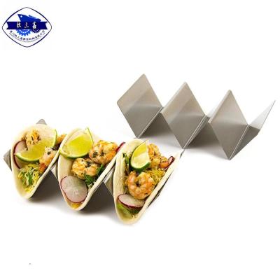 China Food Grade Small Metal Taco Holder Waterproof Rustproof For Restaurant for sale