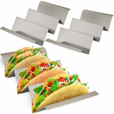 China Stylish Stainless Steel Metal Taco Holder Waterproof Rustproof Safety For Baking for sale