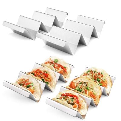 China Amazon Stylish Metal Taco Holder 304 Stainless Steel Taco Holder Stand for sale