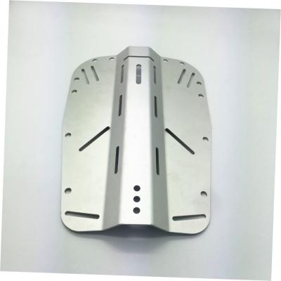 China Stainless Steel And Aluminum Metal Stamping Parts Silver Diving Backplate Wings for sale