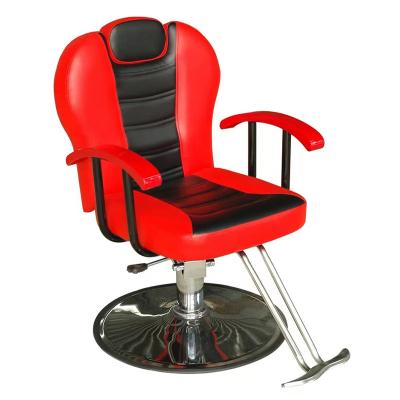 China Traditional Classic Pump Hairdressing Equipment Durable Leather Barber Chair Comfortable Wrapping Salon Styling Furniture for sale