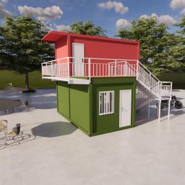 China Outdoor Party Prebuilt Container House Foldable Easy Assembly Deployment for sale