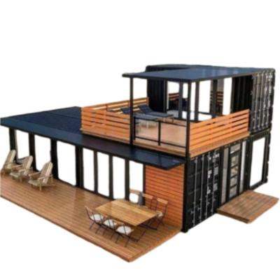 China Prefab Mobile Modified Shipping Container Two Storey Container House for Bar Coffee Shops for sale