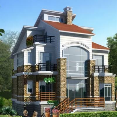 China Quick Assembly Luxury Prefab Villa , Light Steel Modular Homes for sale