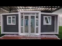 Double Wing Expandable Container House Foldable Design Saves 60% Transport Spaceroof