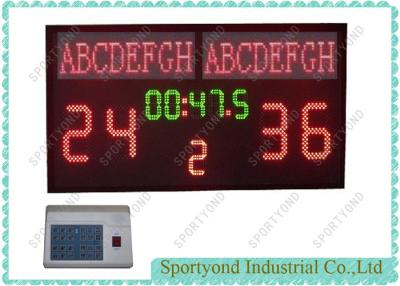 China Red / Yellow Handball Scoreboard With Team Name , Aluminum Housing 160cm x 80cm for sale