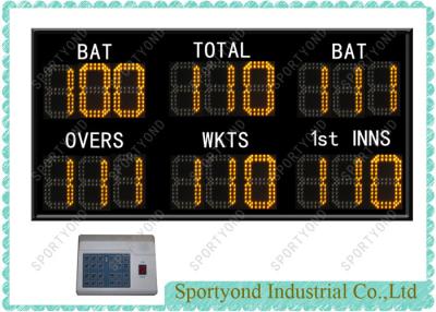 China Outdoor Electronic Cricket Scoreboard With RF Remote Console , Cricket Score Board for sale