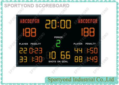 China Indoor Hockey Stadium LED Electronic Scoreboard And Wireles Console for sale