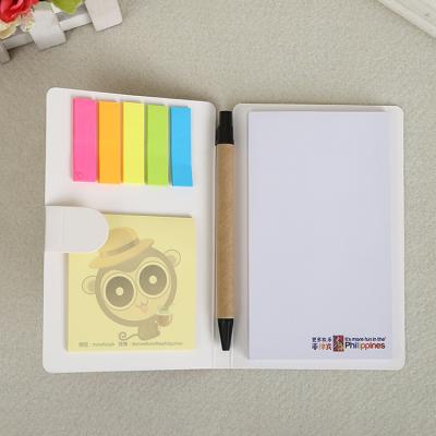 China Customized Self-adhesive Eco-Friendly Sticky Memo Pad and Colorful Marker with Pen Logo Printing Sticky Notes, Customized Wooden Free Paper for sale