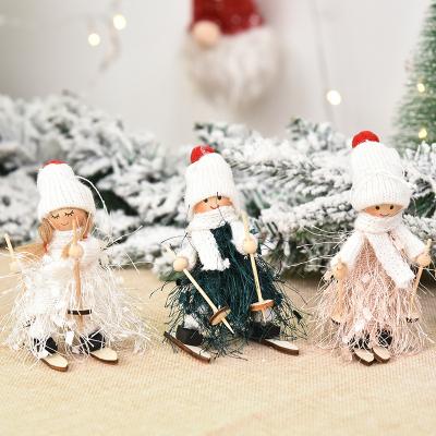 China Cute Mini Feather Bell Angel Pendant Navidad Xmas Tree Decorations Christamas Home Decor Christmas Tree Ornaments Xmas Gift For Kids for sale