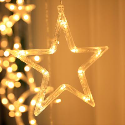 China Home Decor Room Decor Stars Mood String Lights Ramadan Eid Mubarak Decorative LED Curtain Lights Christmas Day Decoration for sale