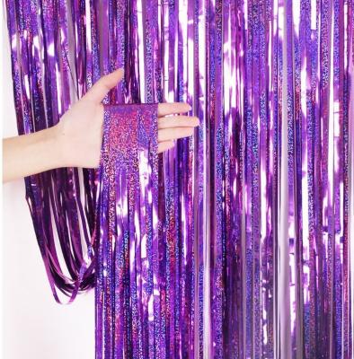 China Party Decorations Bachelorette Party Backdrop Curtains Glitter Tinsel Fringe Foil Curtain Birthday Gold Adult Birthday Decor for sale