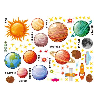 China Creative Planetary Wall Stickers PVC Decor Wall Sticker Children's Room Background Wall Decoration Graffiti Stickers for sale