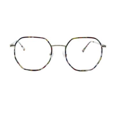 China Italy Design Retro Vintage Optical Frame Blue Light Anti Blocking Women's Metal Eyeglasses Optical Frames for sale