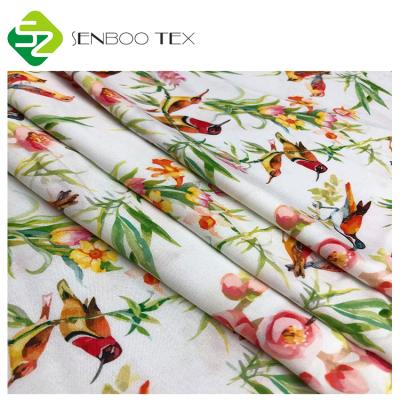 China Professional Custom Anti-bacteria Flower Printing 130gsm 100% Bamboo Fiber Chinese Woven Fabric for sale