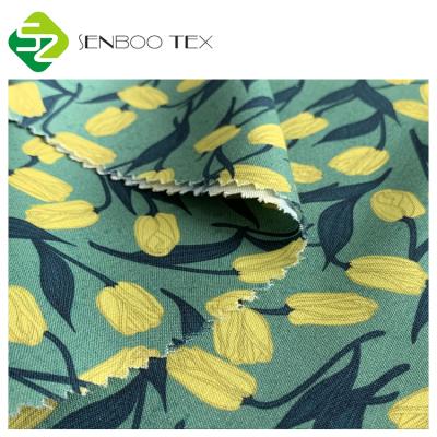 China Super Soft Anti-bacteria Custom 130gsm Printing Natural Bamboo Woven Shirting Fabric For Dress/Pillow Cover for sale